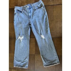 J.Crew Demi Boot Crop Jeans Women’s Size 31 Blue Stretch Denim High‎ Rise